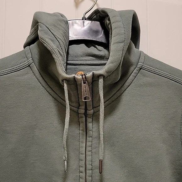 Carhartt Sage Green Full-Zip Hoodie Size 1X (16/18) - Picture 3 of 10